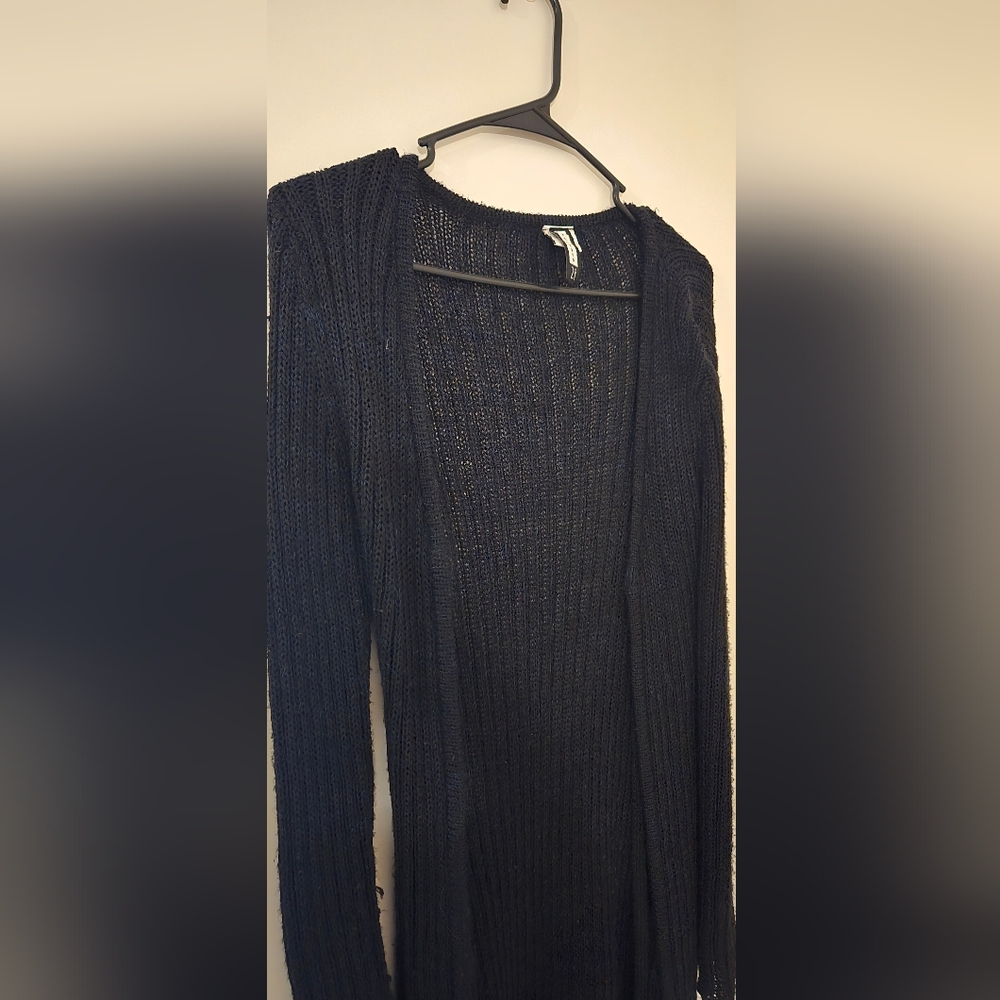 Forever 21 Black Open-Front Cardigan